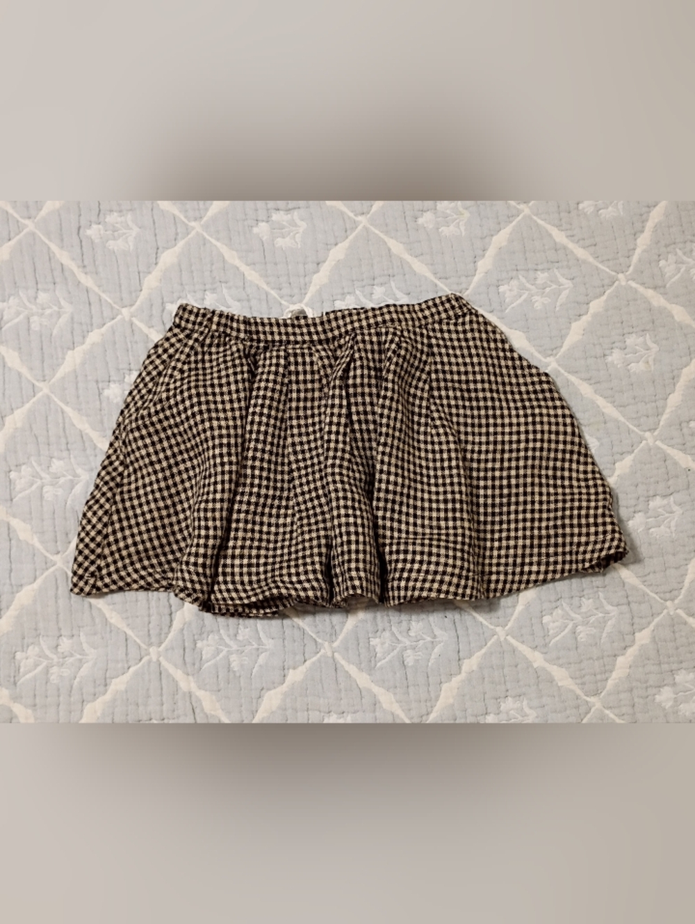 Nellie Quats Knock Down Ginger Checker Skirt 18-24 Months NWT